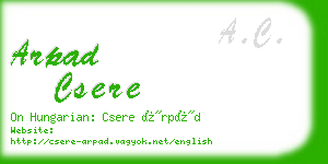 arpad csere business card